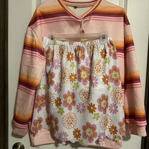 Striped and Floral Top